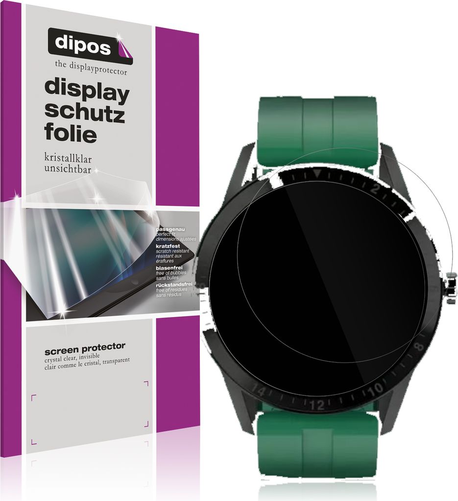 5x Schutzfolie für Fireboltt Talk klar Displayschutzfolie Folie Display Schutz dipos