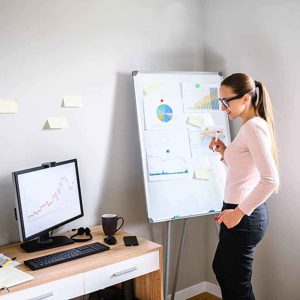TRMLBE Flipchart Magnetická tabule Flip Charts Multifunkční Obrázek produktu 7
