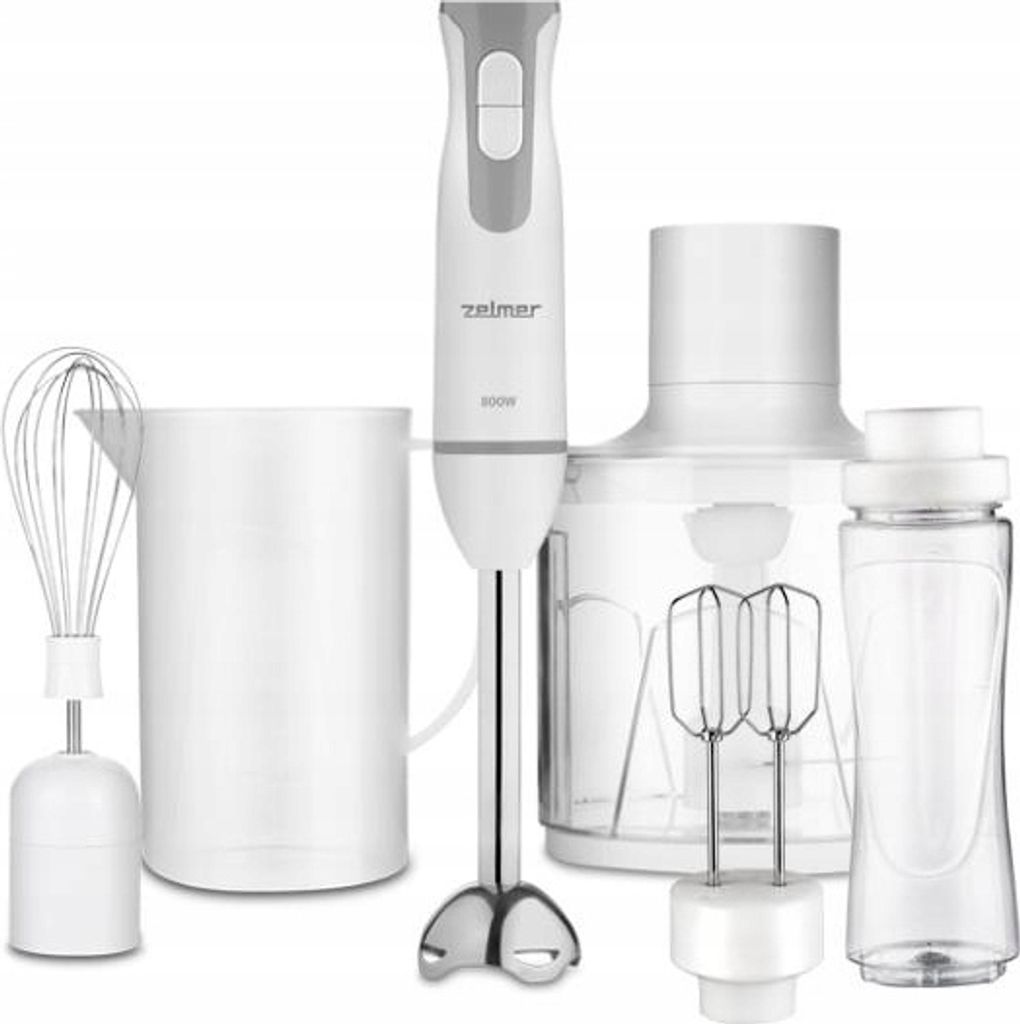 Zelmer Handmixer ZHB4555S 800W Zerkleinerer zum Mixen und Verquirlen