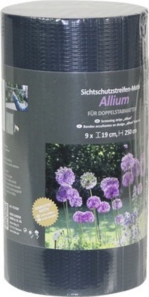Sichtschutzstreifen videx Motiv Allium 19 x 250 cm 9 Stk.