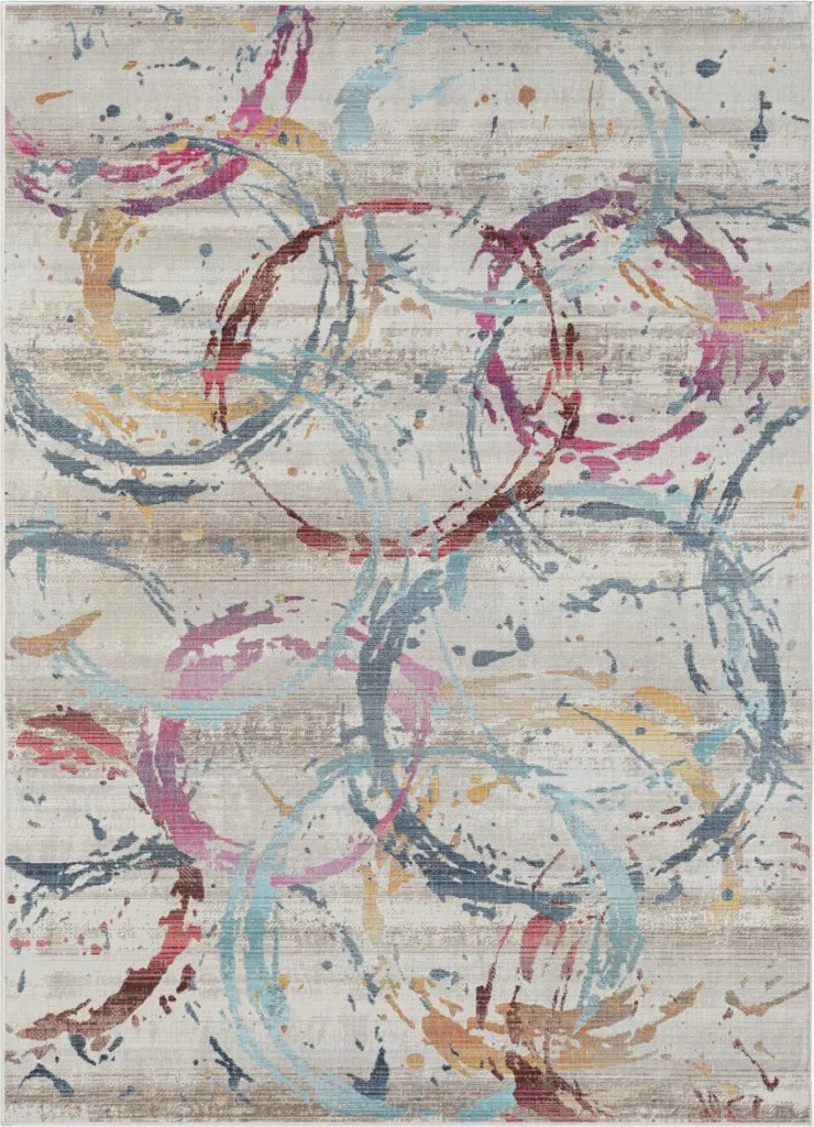 Tapis Aurora 5 CA40007 Crème 170x240 cm - Élégance Moderne Salon
