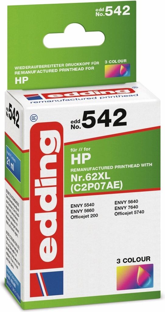 Edding EDD-542 - Kompatibel - Cyan - Magenta - Gelb - HP - Multipack - HP Envy 5540 e-All-in-One HP Envy 5600 Series HP Envy 5640 e-All-in-One HP E...