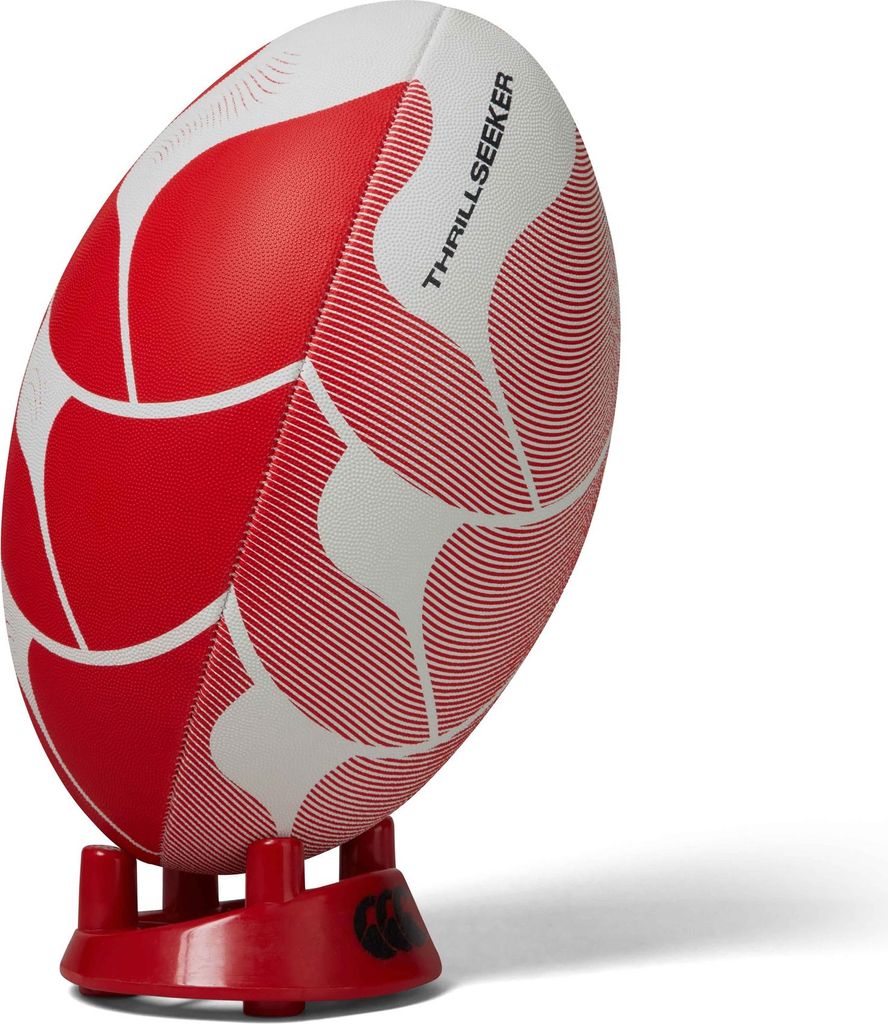 Canterbury Rugbyball Thrillseeker weiß rot Größe 5 Trainingsball