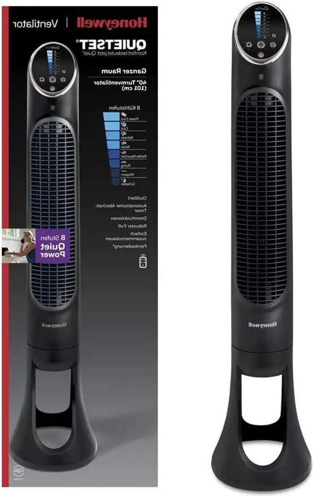 Ventilateur colonne silencieux avec minuterie et télécommande sans fil