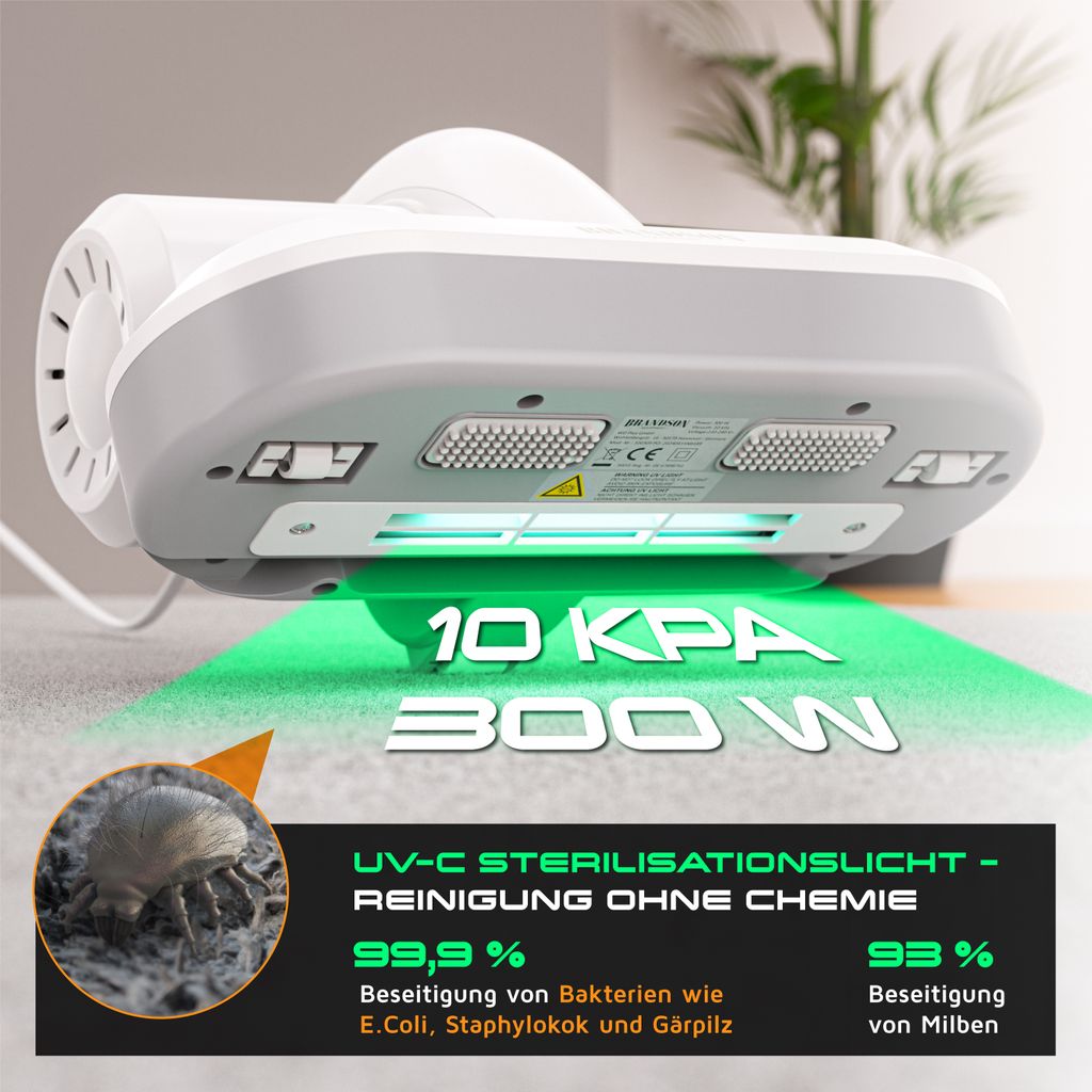 Brandson Milbensauger, Handstaubsauger, 300W, vernichtet 93 Produktbild 6