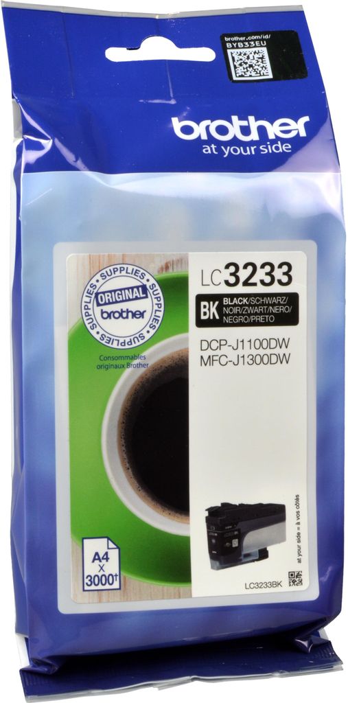 Brother LC3233BK, Standardertrag, Schwarz, Tinte auf Produktbild 