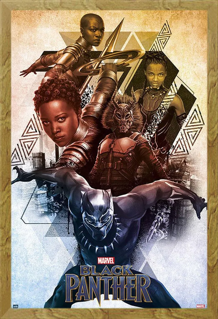 Regalo Originale Marvel: Poster Black Panther Incorniciato Shinsuke Oak