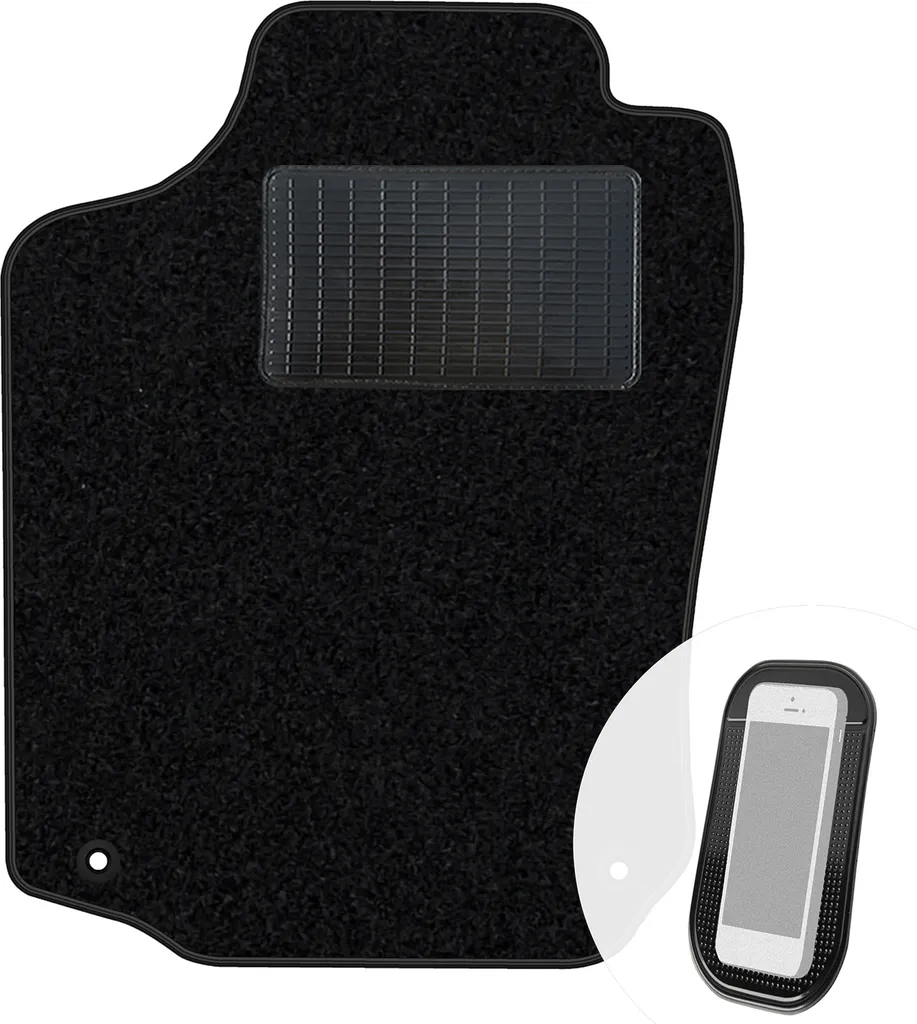 moto-MOLTICO tappetino conducente auto velours lato conducente tappetini auto nero tappetino conducente 1 pezzo si adatta Opel Tigra B Twin Top 2004-2009