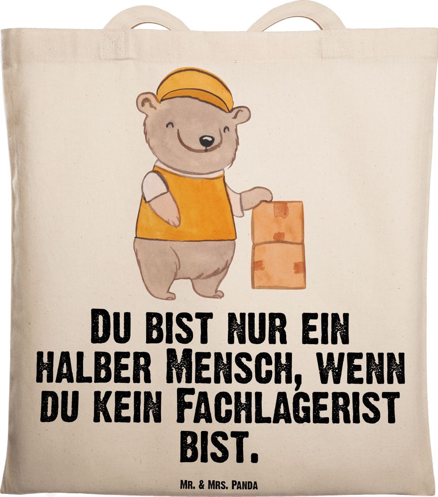 Mr. & Mrs. Panda einkaufsshopper Fachlagerist Herz - Transparent - Geschenk, Uni Tasche, Shopping, Alltagstasche, Einkaufstüte, Ausbildung, Witzig...