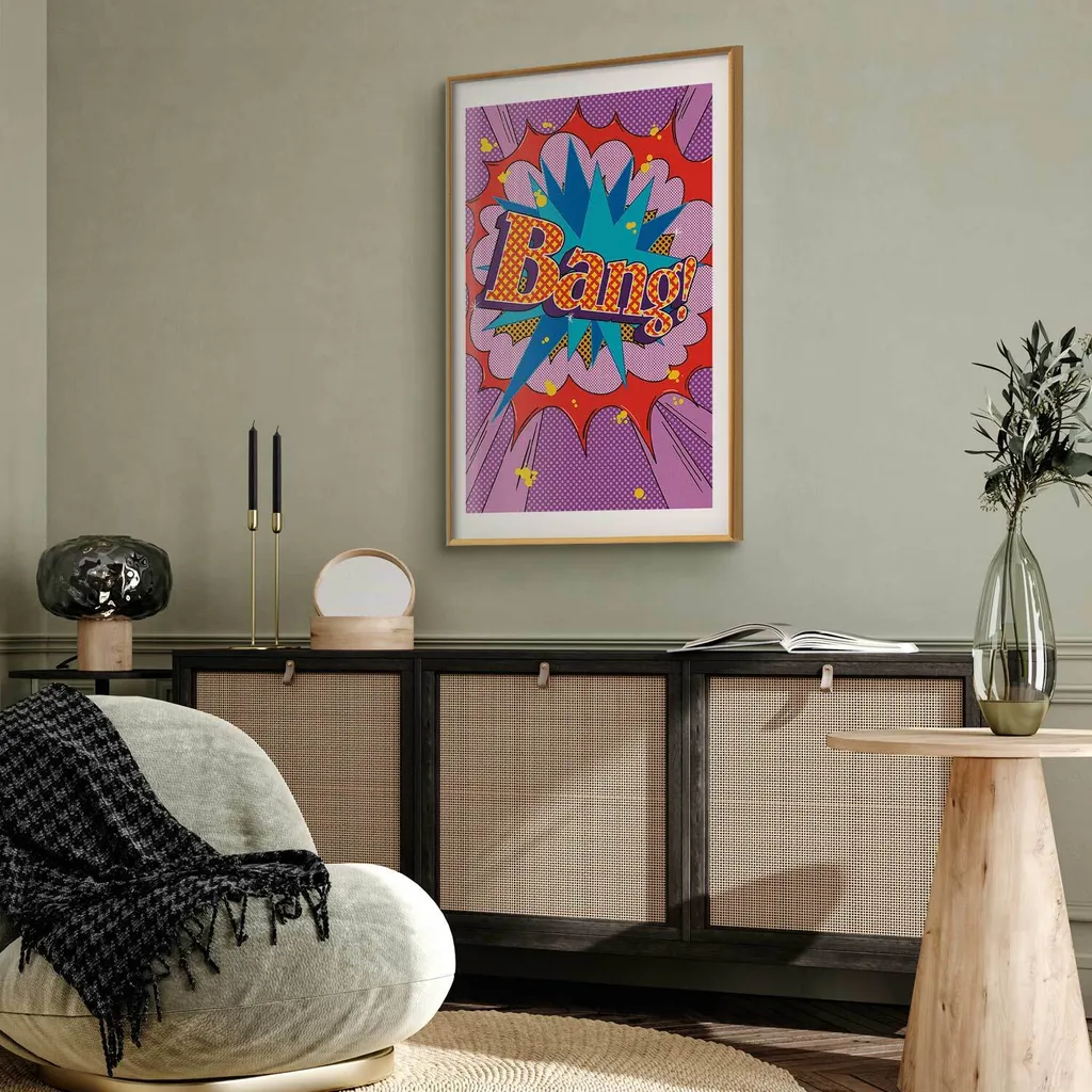 Poster Bang 40x60 cm con cornice dorata con margine - 2