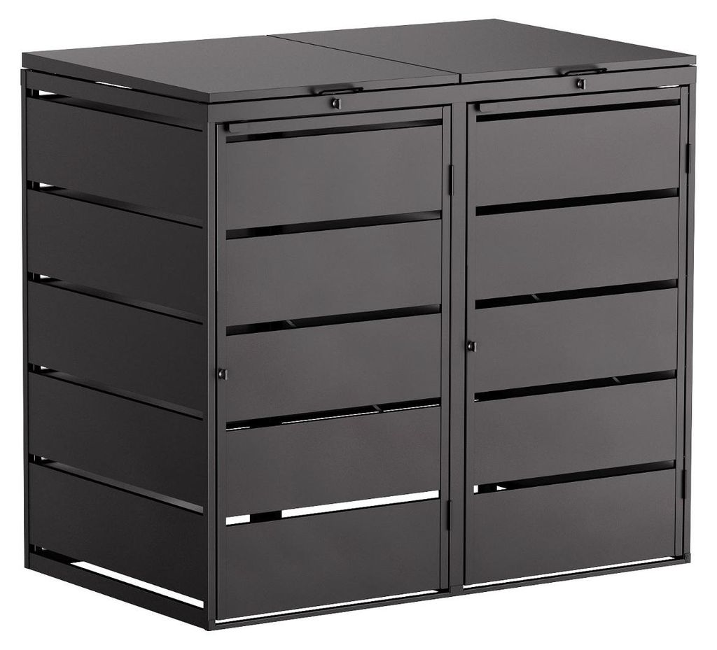 Mülltonnenbox Edda 2er 240L in Schwarz