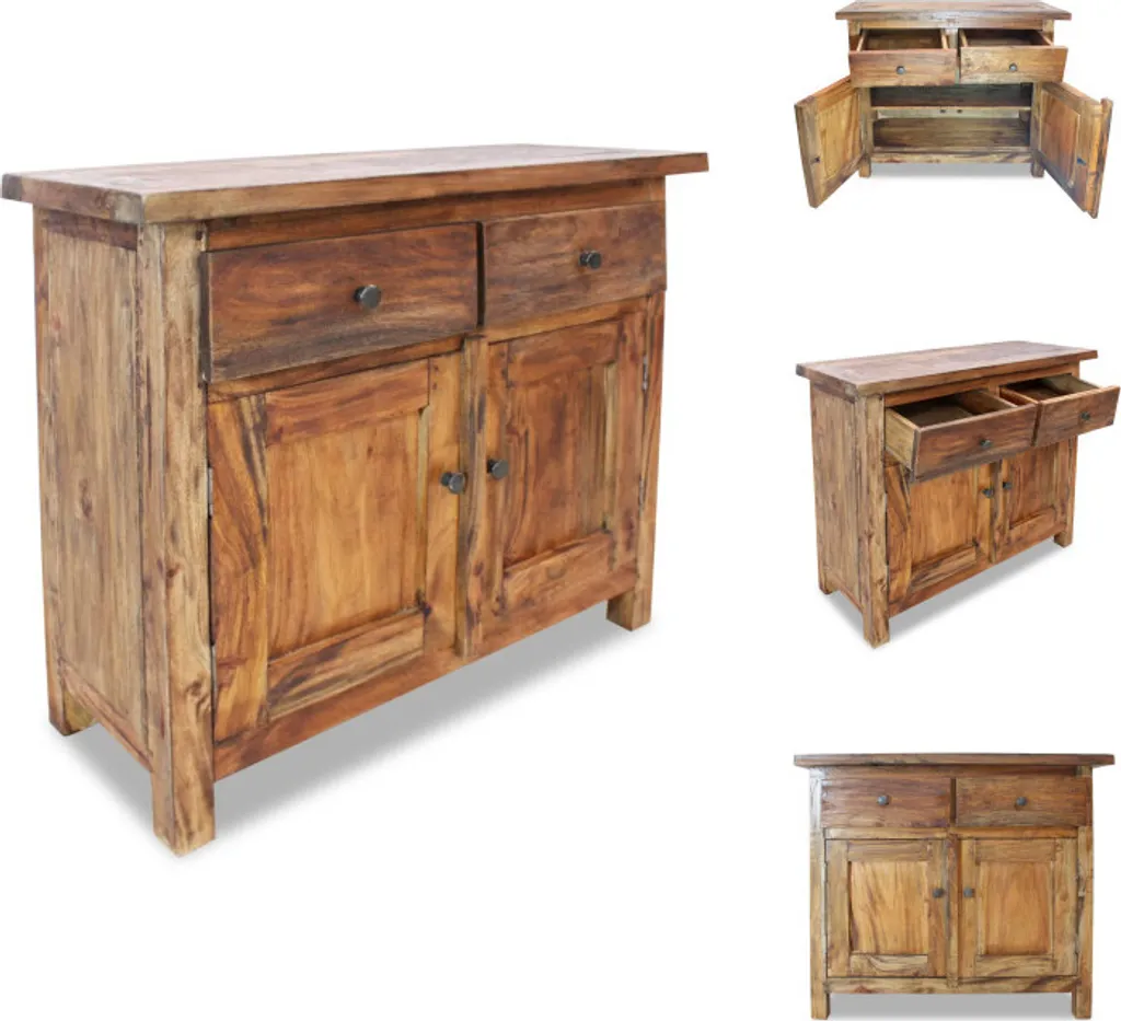 vidaXL Buffet en aluminium massif 75 x 30 x 65 cm - Meuble d'appoint