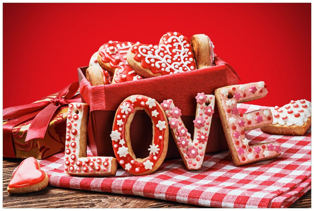 Wallario Wandbild aus Acryl, 90 x 60 cm, freischwebende Optik - Love Bakery - Backen mit Liebe