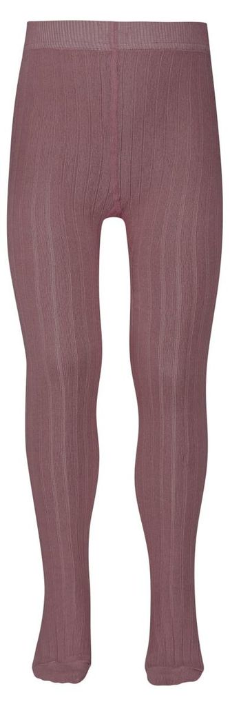 Ripp Kinderstrumpfhose aus Baumwolle – Dusty Rose – 68