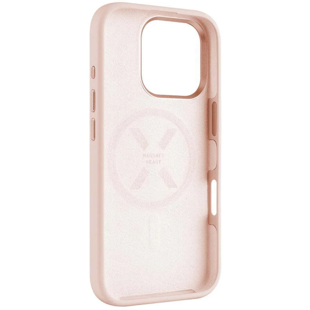 Coque Silicone pour iPhone 16 Pro Rose Fixed MagFlow Compatible MagSafe - 4