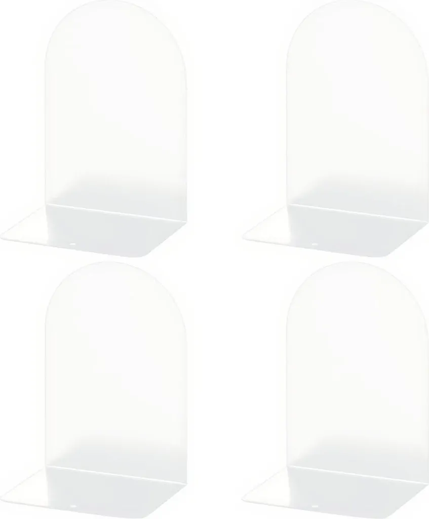 Set 4 Reggilibri Bianco Metallo per Studenti | Organizza la tua Scrivania