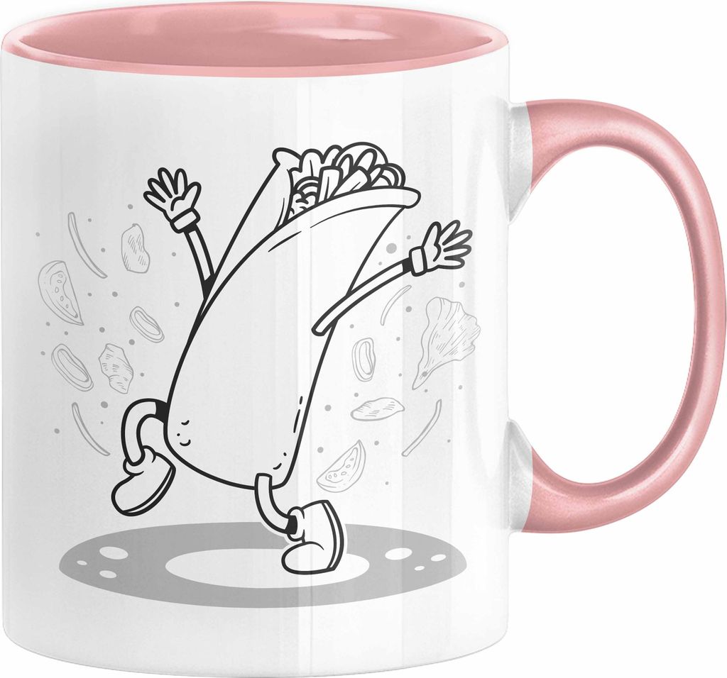 Burrito Tasse Rosa, spülmaschinenfest, mikrowellengeeignet, Produktbild 