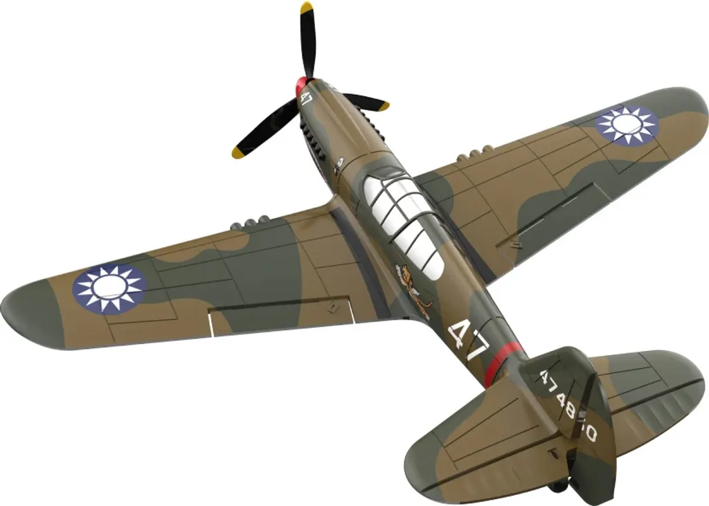 Avion RC Eachine P-40 Fighter RTF 400mm avec 2 Batteries Longue Durée