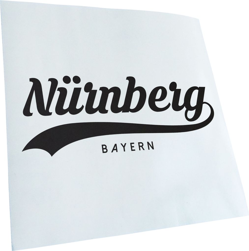 Kiwistar - Autoaufkleber - Nürnberg Bayern - Mattschwarz - 50x19cm - Aufkleber für Auto, Laptop, Fahrrad, LKW, Motorrad mehrfarbig JDM Decal Racing