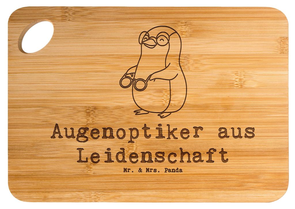 Mr. & Mrs. Panda Frühstücksbrett Augenoptiker Leidenschaft - Transparent - Geschenk, Optiker, Schneidebrett, Lustig, Spruch, Optometrist, Holzbre...