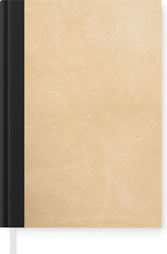 MuchoWow Notizbuch Tagebuch Haushaltsbuch Notebook A5 Leder - Strukturiert - Lederoptik - Beige - Notizblock - Notizheft - Notebook - Schreibbloc...