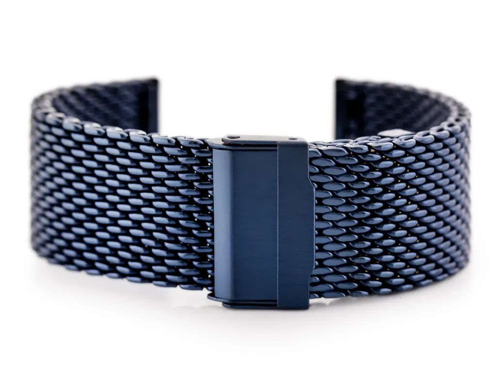 Bracelet Montre Bleu Marine 20mm Pacifique 12 Mesh - Look Business Chic