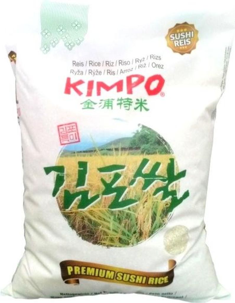 Kimpo | Riso per sushi Calrose - 4,5 kg - Riso glutinoso - Immagine del prodotto 