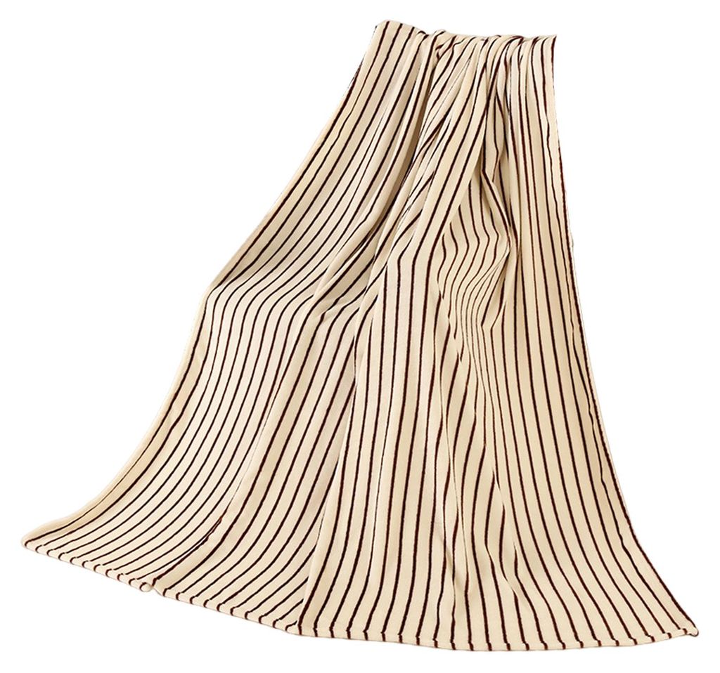 Superweiche, leichte und warme Kinderdecke mit Streifenmuster, ideal als Sofa- oder Stuhlüberwurf, tragbar und vielseitig.