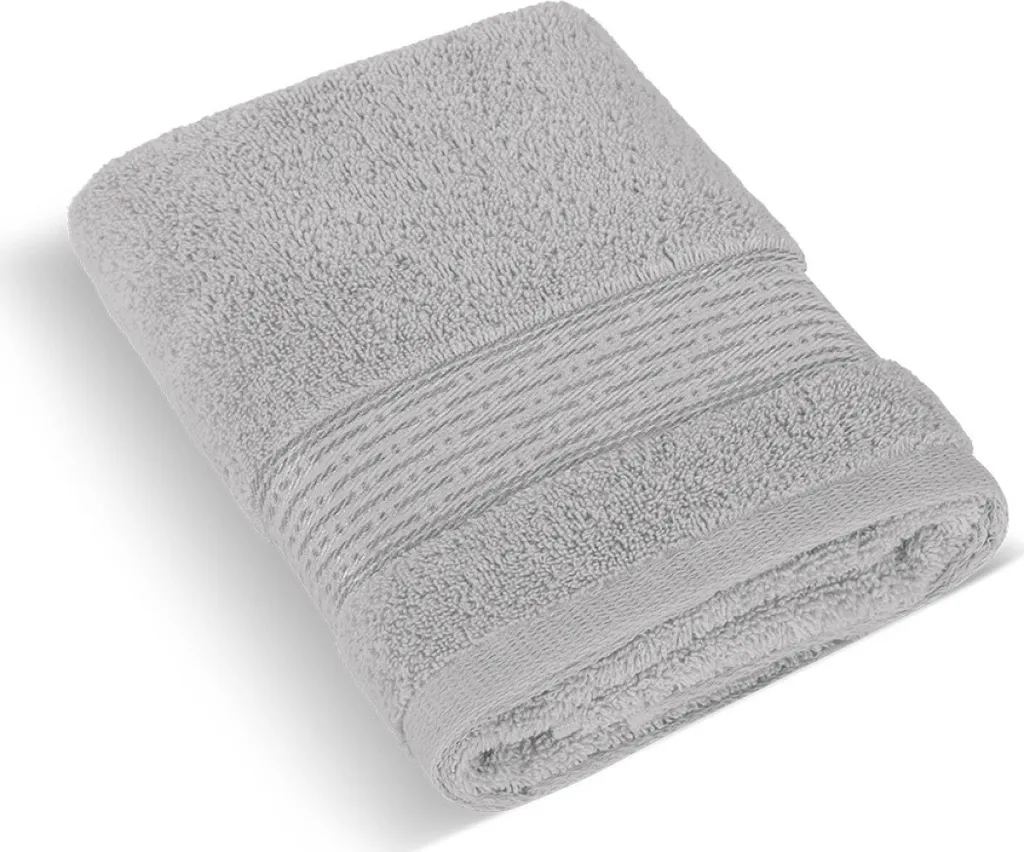 Asciugamano in spugna 50x100cm a righe 450g grigio - 1