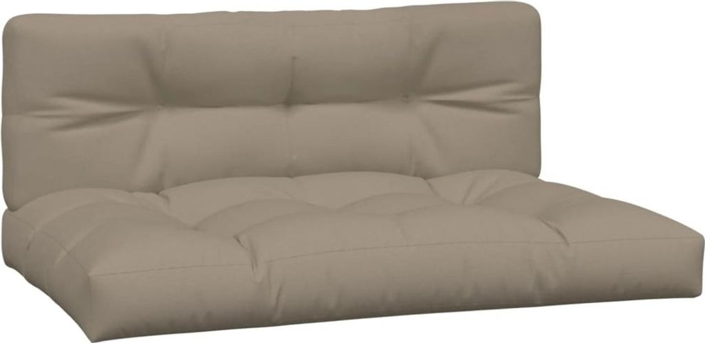 Palettenkissen 2-tlg. Taupe Stoff