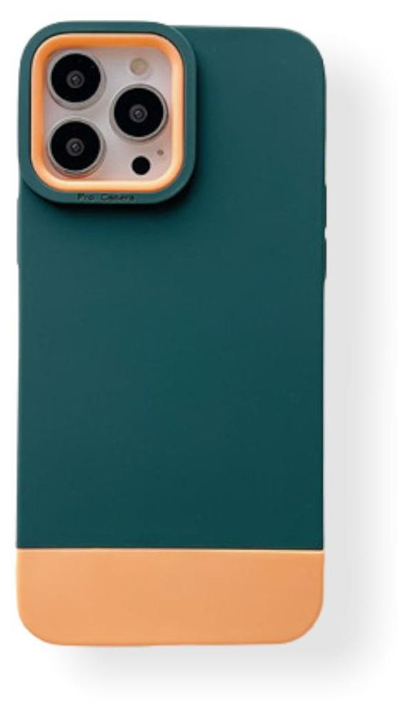 Hülle für iPhone 12 12 Pro 3 in 1 Designer in Grün Orange