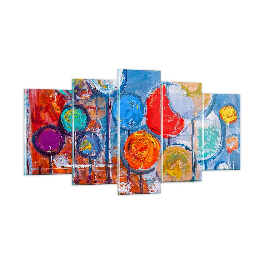 Bilder auf glas - Abstraktion modern - 160x85cm - Glasbilder - Wandbilder - Kunstdruck - zum Aufhängen bereit - Wanddekoration aus Glas - Glas Bil...