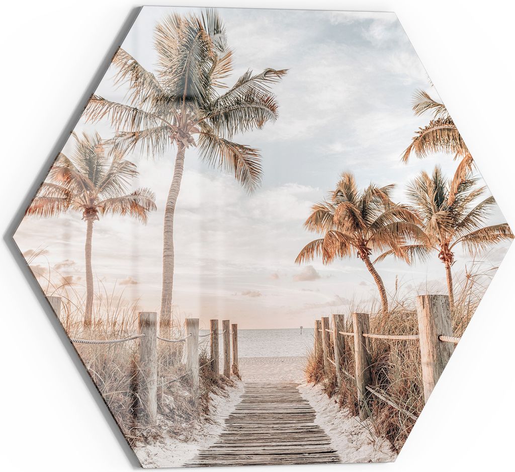 DEQORI Magnettafel Glas 40x35 cm 6-eckig 'Pfad zum Sommerglück' beschreibbar Whiteboard Küche