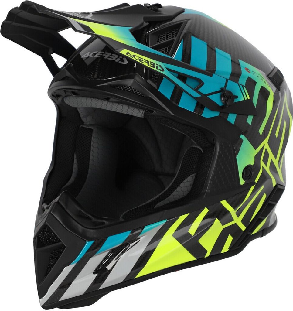 Acerbis Steel Carbon Motocross Helm, schwarz/gelb, M (57/58)