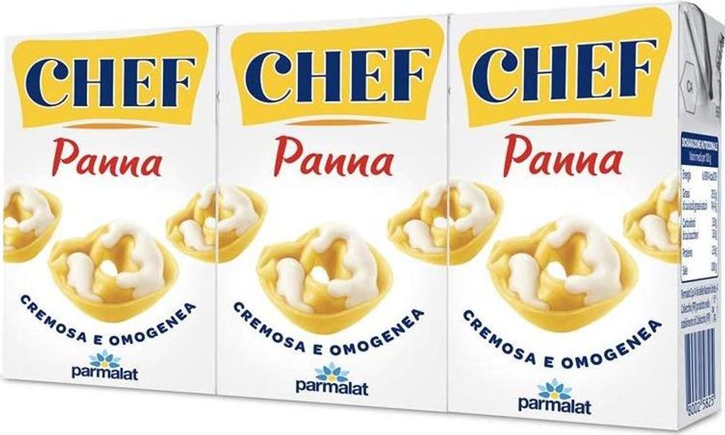 Parmalat Panna chef Sahne per cucinare Kochcreme creme fur Koch 3x 125 ml