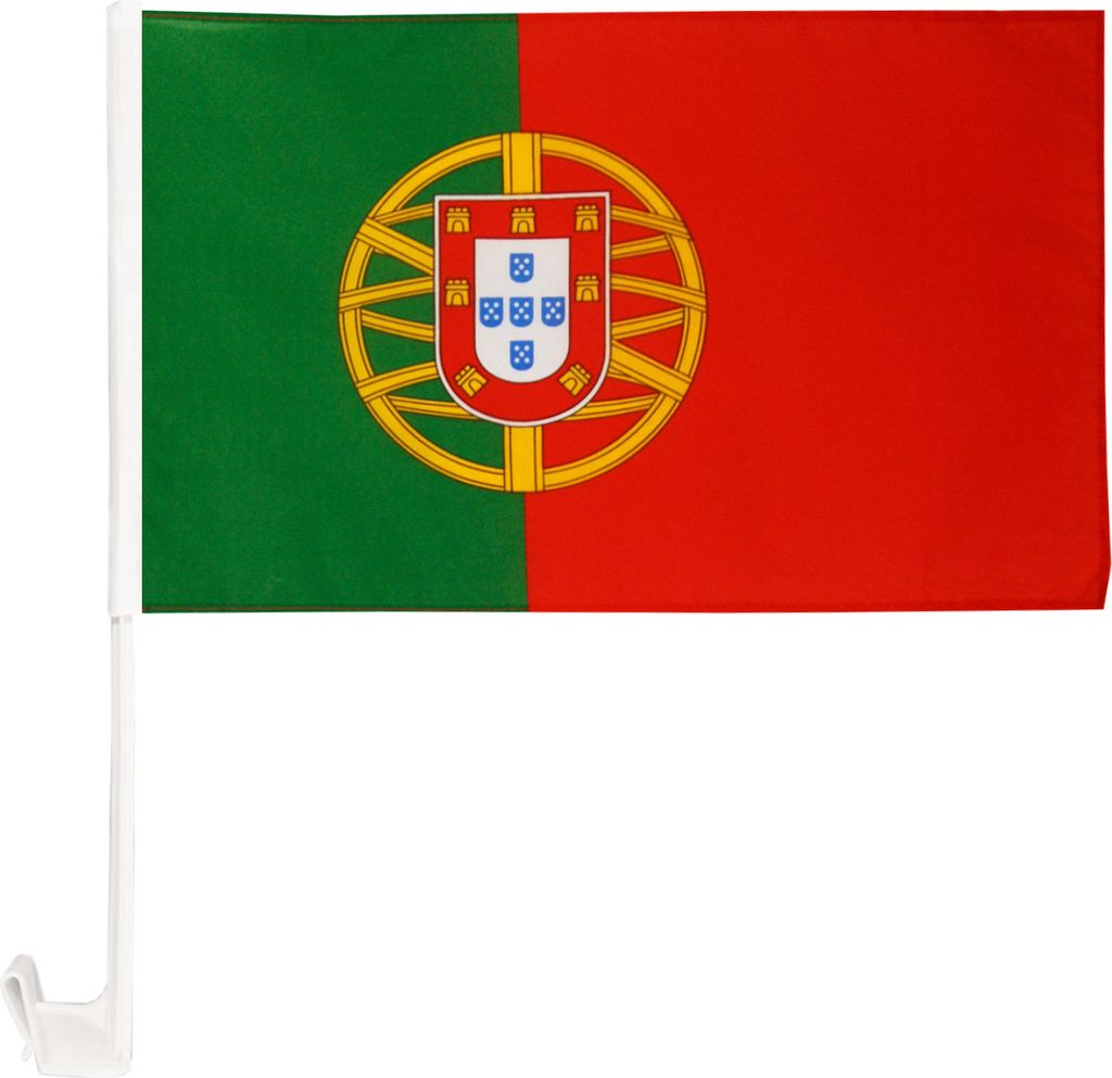 2x Portugal Autofahne Autofensterfahne Fahnen Autoflagge Produktbild 