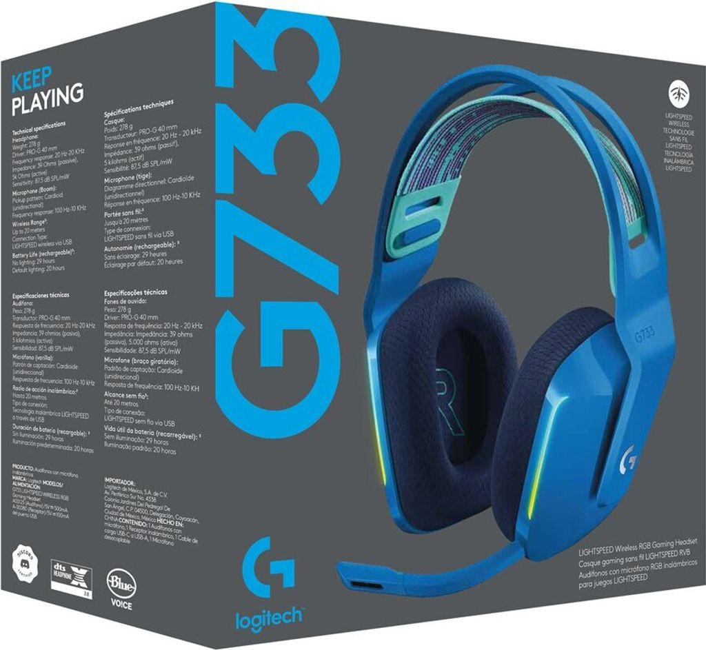 Logitech G G733 Lightspeed blau Produktbild 26