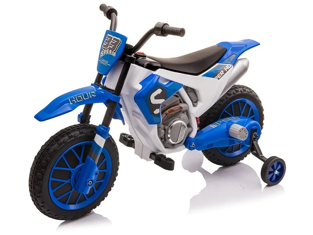 2 Motoren Kinderauto Kinderfahrzeug Elektromotorrad Blau Motorrad GP Racer 