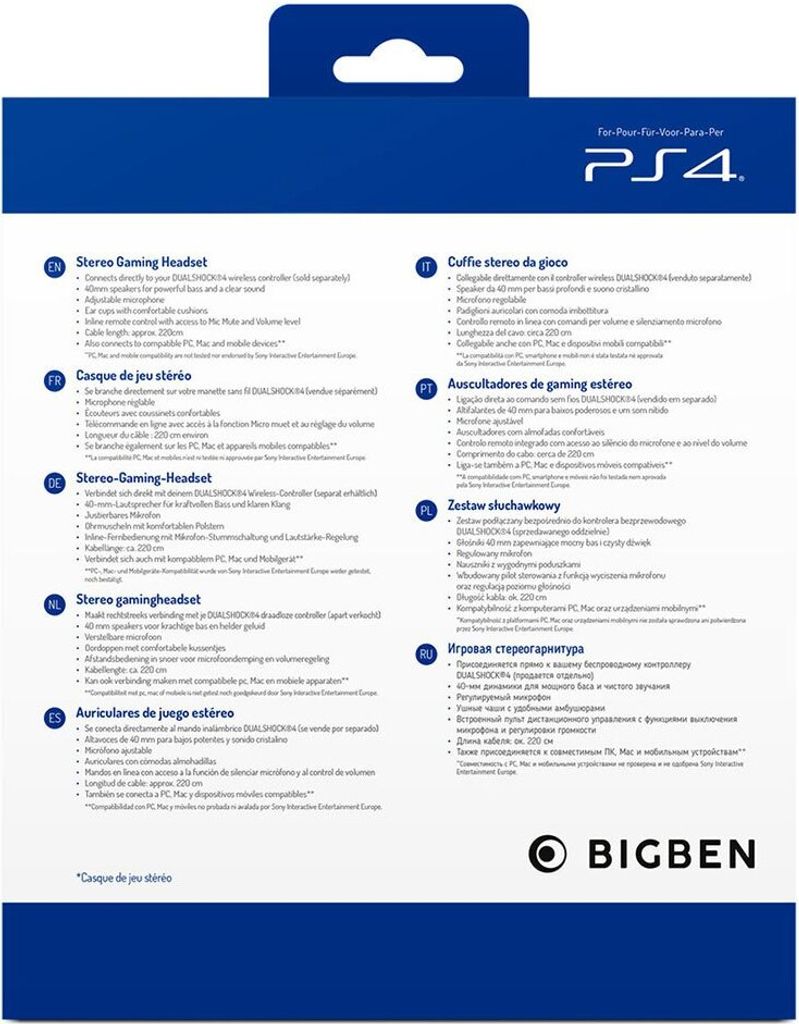PS4 Kopfhörer mit Mikrofon - Farbe: Weiß Produktbild 5
