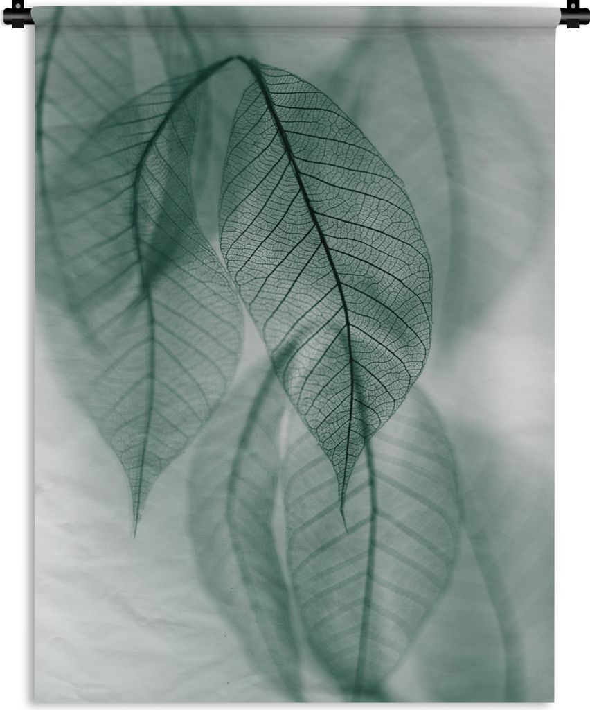 MuchoWow Wandteppich Wandbehang Blätter - Grün - Natur - Stilleben 60x80 cm Tapisserie Dekoration Wandtuch - Decke - Wandtücher - Wohne