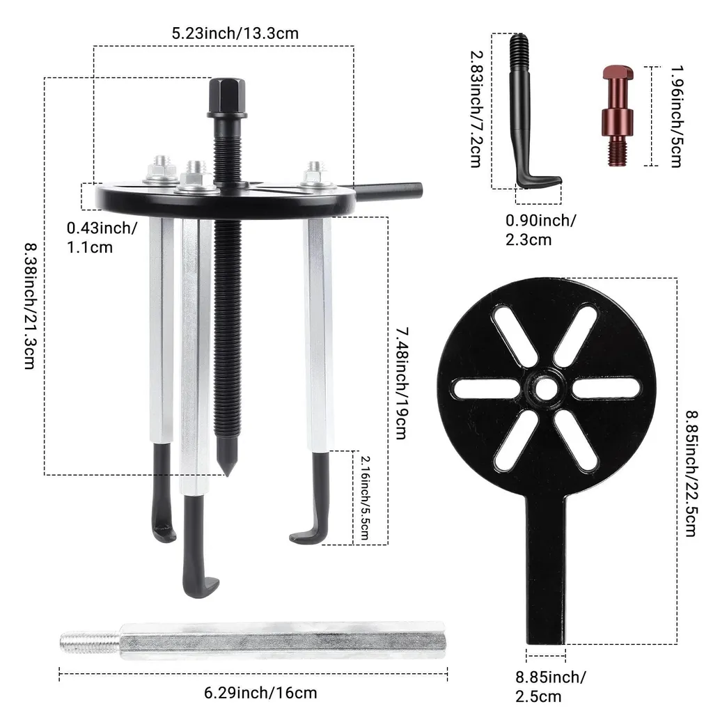 Extracteur de roulements à 3 bras universel force 5 tonnes multifonction - 8