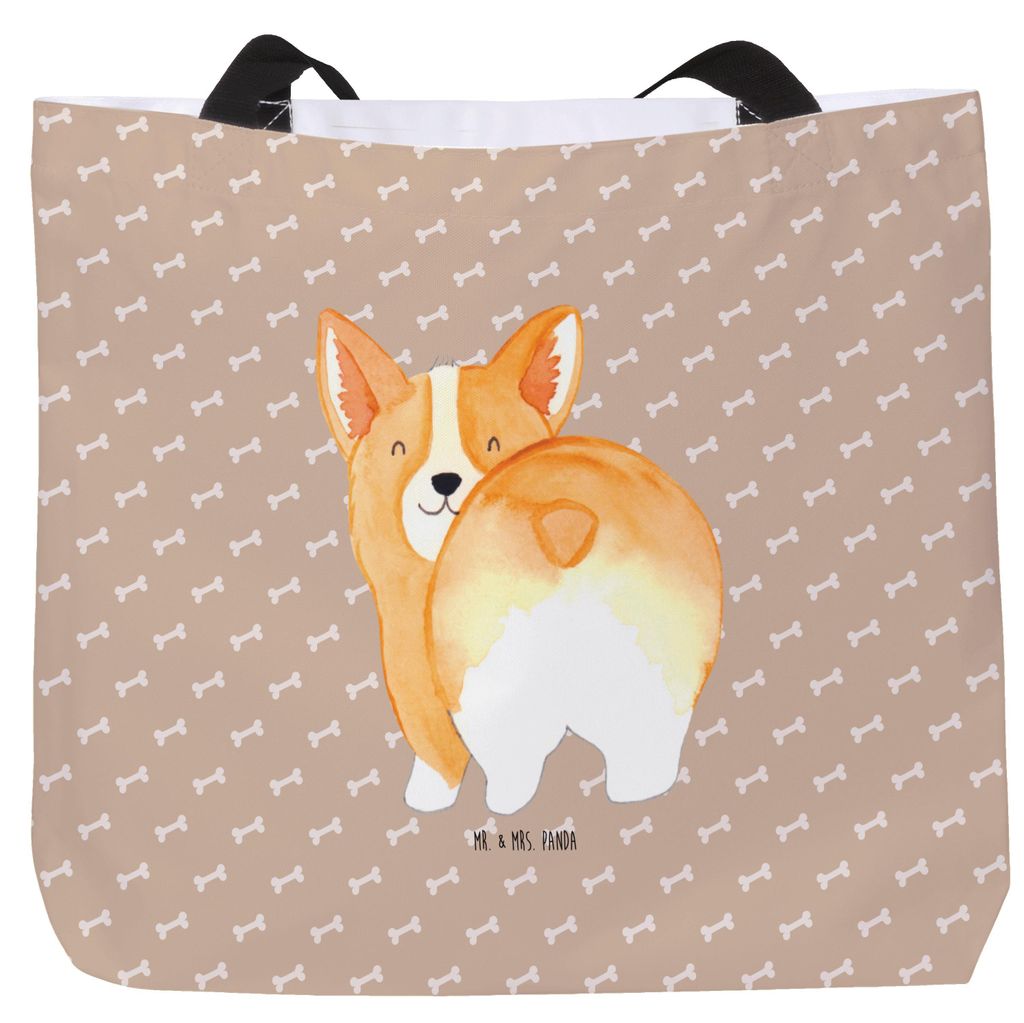 Mr. & Mrs. Panda Beutel Corgi Po - Hundeglück - Geschenk, Corgie, Tote Bag, Sprüche, Reisetasche, Schultasche, Strandtasche, Spruch, Hund, Tasche