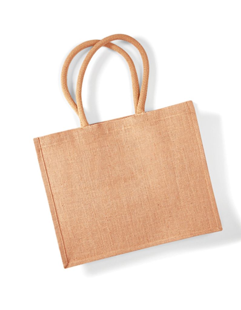 Westford Mill Jute-Einkaufstaschen – 2 Stück, 21 Liter, Natur/Grün, Nachhaltig