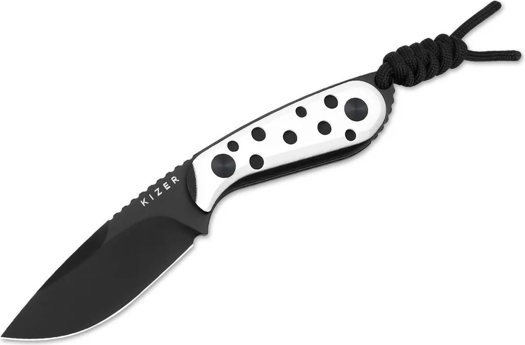 Kizer Buddy Nitro-V Noir Blanc G10 : Lame Nitro-V et Manche Texturé