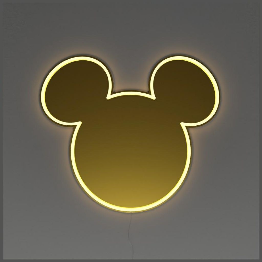 Neongele Disney Mickey Spiegel - Goudkleurig Productafbeelding 