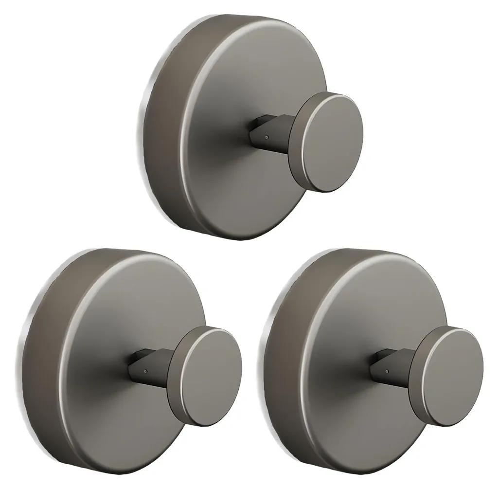 Porte-serviettes ventouses pour salle de bains et cuisine coloris gris