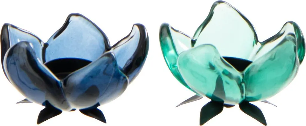 Sublimez votre Décoration avec le Photophore Fleur Verre Bleu Vert