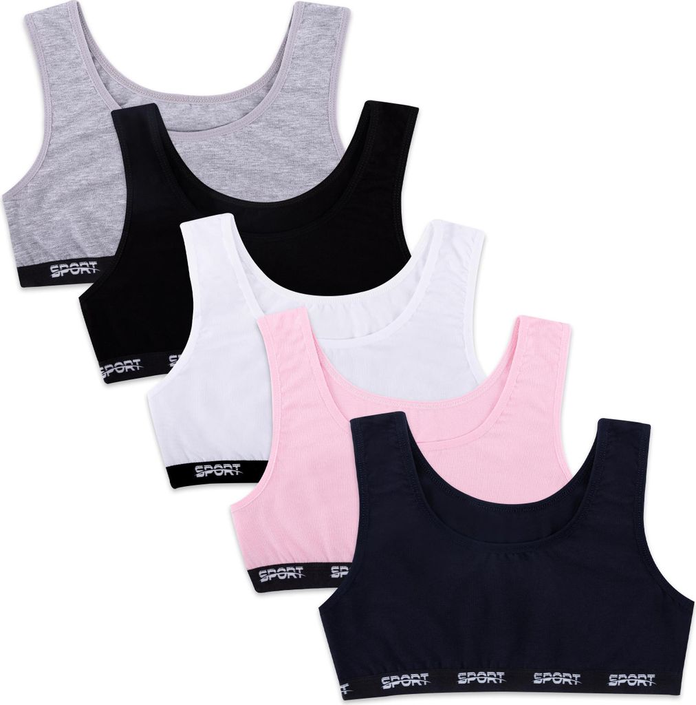 5er Set Mädchen Bustier - Sport - Bunt Produktbild 
