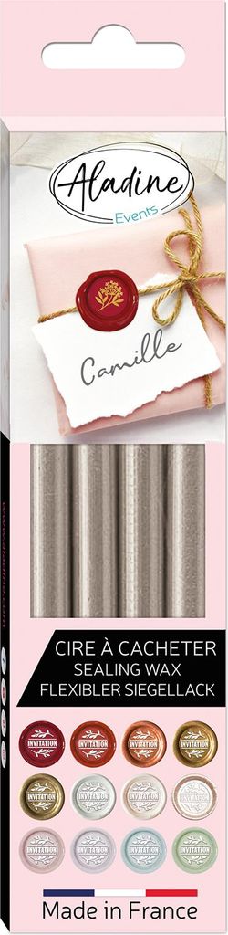 Aladine Siegelwachsstäbchen Set - 4 Stück taupe für Produktbild 