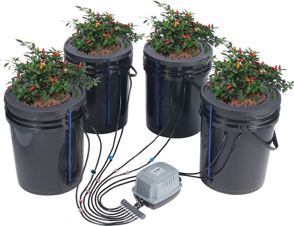 Profesjonalny System Hydroponiczny Vevor Dwc 4 Wiadra 20L Zdjęcie produktu 